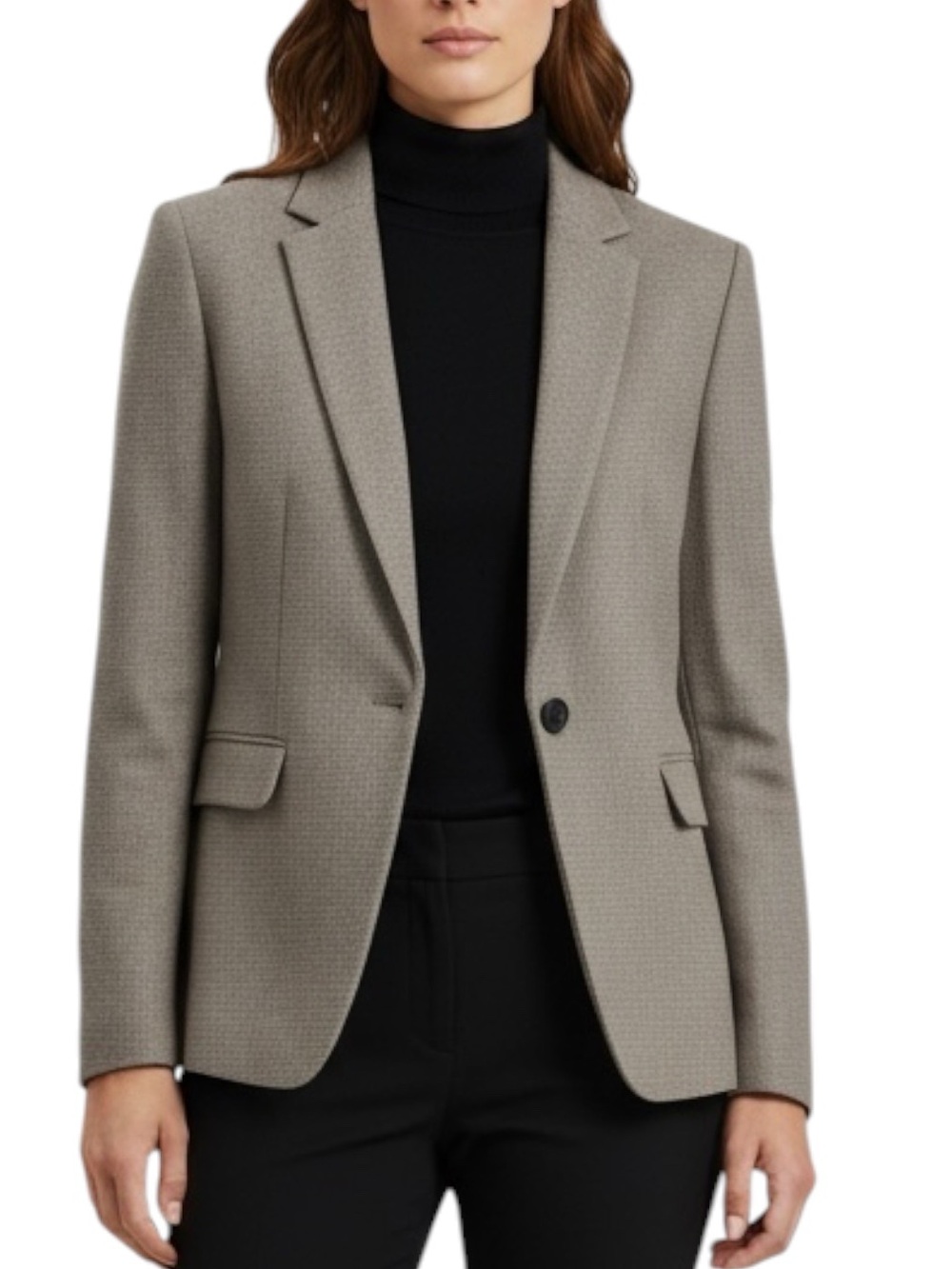 ANN TAYLOR Taupe Single-Button Blazer in Taupe Size 2 — NWT!!!